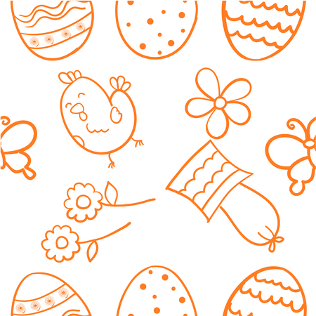 Doodle of easter designのイラスト素材