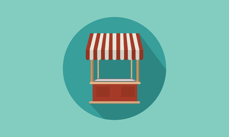 Collection stock of street stall designのイラスト素材