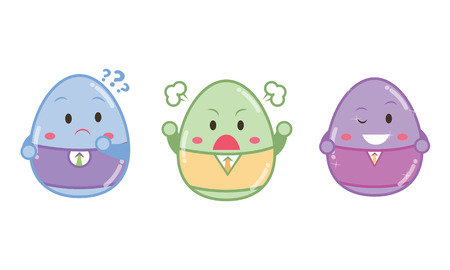 Easter egg style businessman collection vector illustrationのイラスト素材