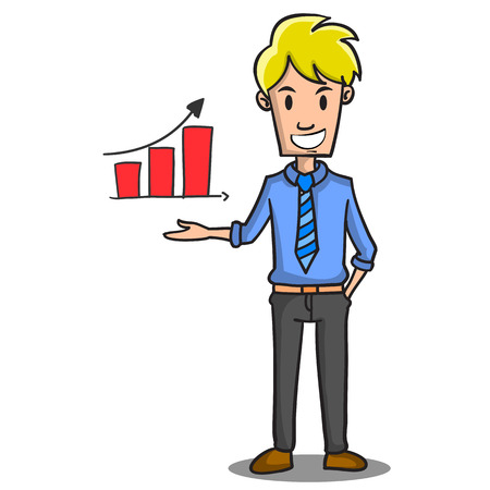 Meeting businessman character design styleのイラスト素材