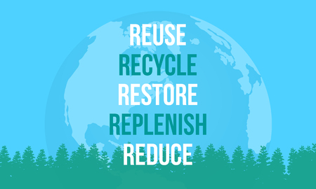 Collection of world style for earth dayのイラスト素材