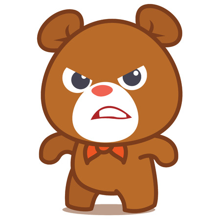 Angry bear character vector art collection stockのイラスト素材
