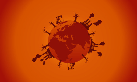 Bad environment world silhouette collectionのイラスト素材