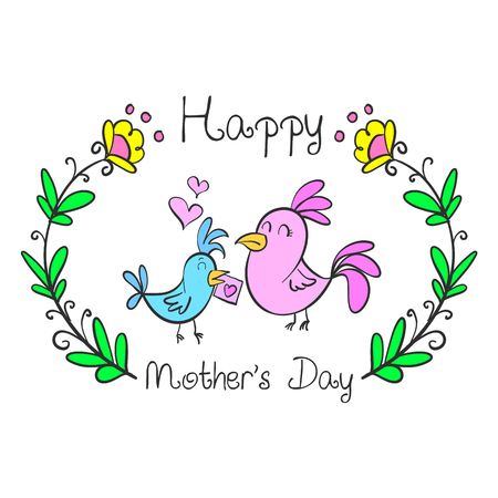 Collection mother day style design vector illustrationのイラスト素材