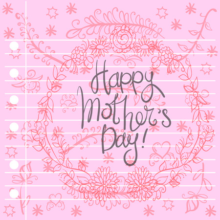 Mother day theme greeting cardのイラスト素材