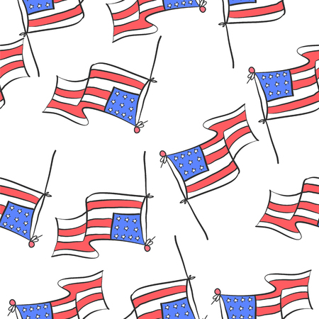 Memorial day design doodle styleのイラスト素材