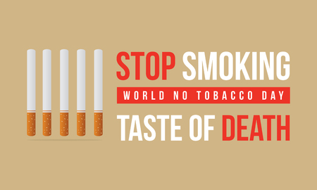 Stop smoking no tobacco day banner vector illustrationのイラスト素材