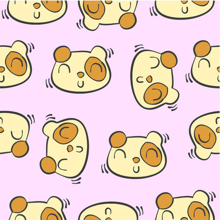 Collection stock animal cute pattern styleのイラスト素材