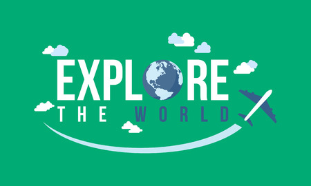 Collection stock of travel backgroundのイラスト素材