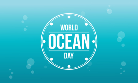Happy ocean day background styleのイラスト素材