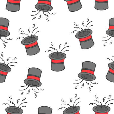 Pattern hat circus design collectionのイラスト素材