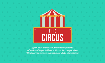 Circus and amusement park theme collection vector flatのイラスト素材
