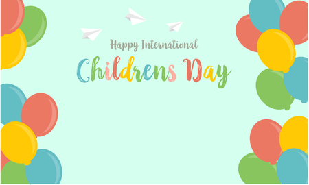 Collection stock of childrens day colorful balloonのイラスト素材