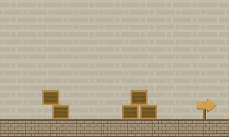 Style game background with box collection vector artのイラスト素材