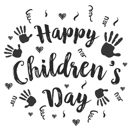Children day hand draw style vector artのイラスト素材