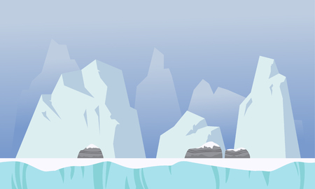 Ice background game style collectionのイラスト素材