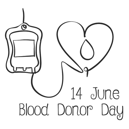World blood donor day hand drawのイラスト素材