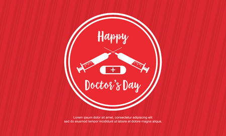 Happy doctor day design greeting cardのイラスト素材