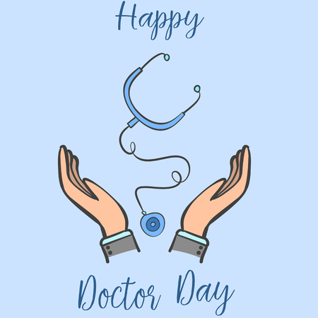 Collection stock card for doctor dayのイラスト素材