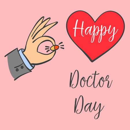 Greeting card international doctor dayのイラスト素材