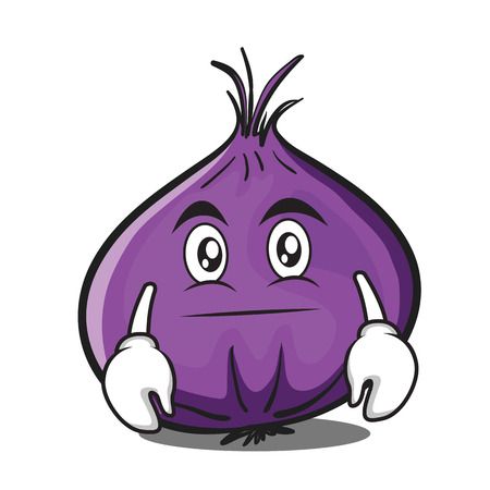 Neutral red onion character cartoonのイラスト素材