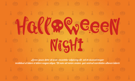 Halloween style greeting card collectionのイラスト素材