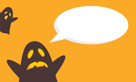 Halloween style cute cardのイラスト素材