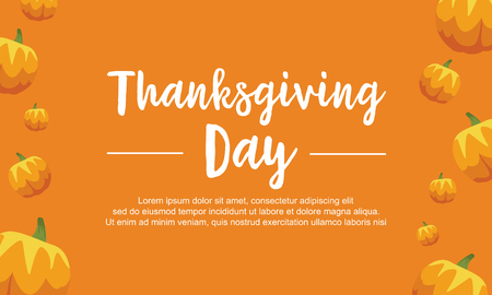 Thanksgiving day pumpkin background collection vector illustrationのイラスト素材