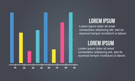 Graph colorful design for business Infographicのイラスト素材