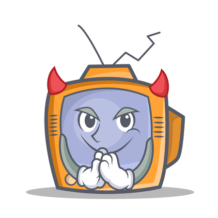 Devil TV character cartoon objectのイラスト素材