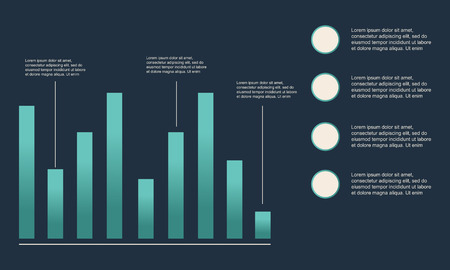 Business Infographic with graphic and data designのイラスト素材