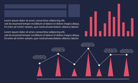 Graphic style business infographic collectionのイラスト素材