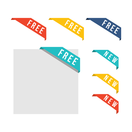 Set of price label discount sale vector art illustrationのイラスト素材