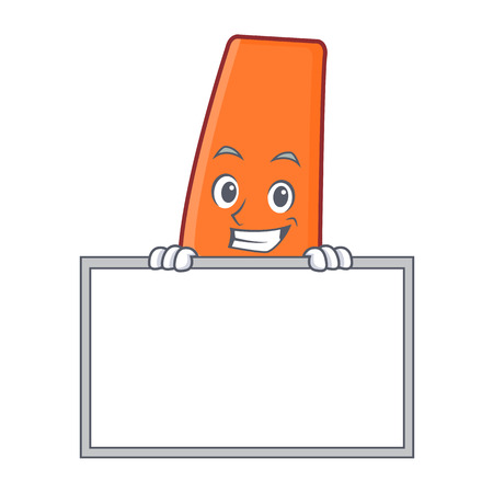 Grinning with board highlighter cartoon character style vector illustrationのイラスト素材