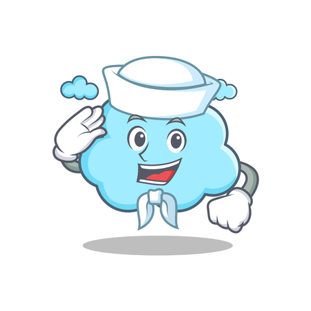 Sailor cute cloud character cartoonのイラスト素材