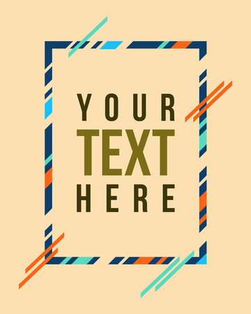 Vector frame Art graphics for hipsters style abstract illustrationのイラスト素材