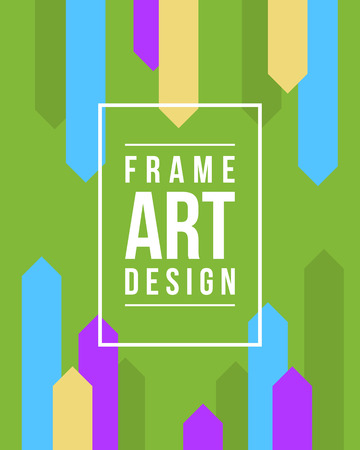 Collection frame art with green backgroundのイラスト素材