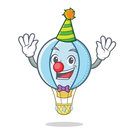 Clown air balloon character cartoonのイラスト素材