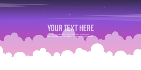 Cloud style header website collectionのイラスト素材