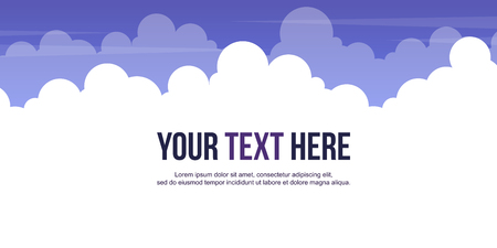 Header website design with cloud backgroundのイラスト素材
