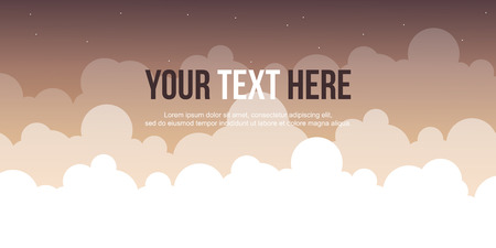 Header website design with cloud backgroundのイラスト素材