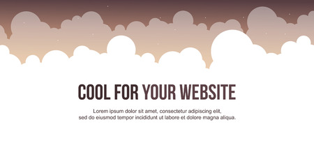 Header website design with cloud backgroundのイラスト素材