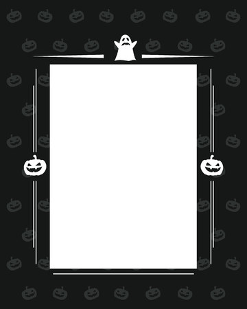 Frame of Halloween style on black background vector illustrationのイラスト素材