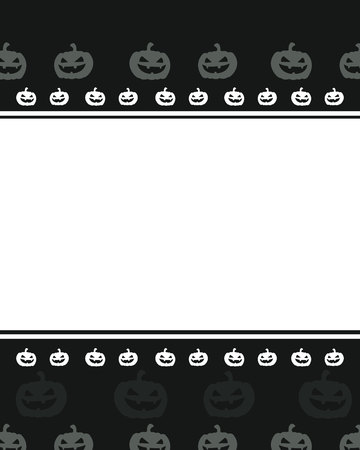 Frame of Halloween style on black background vector illustrationのイラスト素材