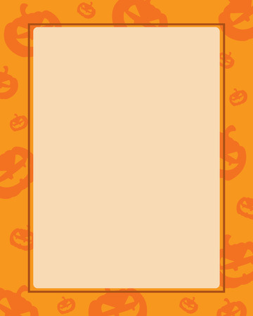 Halloween frame with orange background vector illustrationのイラスト素材