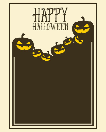 Halloween frame invitation style collection illustration.のイラスト素材