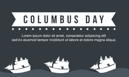 Columbus day celebration design collectionのイラスト素材