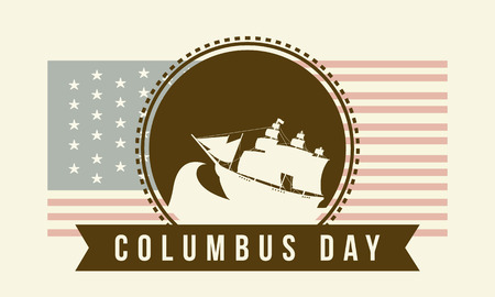 Columbus day celebration background style vector illustrationのイラスト素材