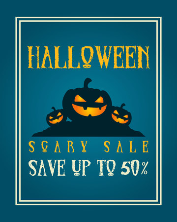 Halloween night party poster design.のイラスト素材