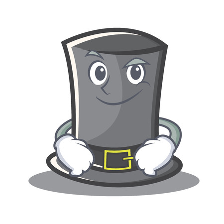 Smirking Thanksgiving hat character cartoon vector illustration.のイラスト素材